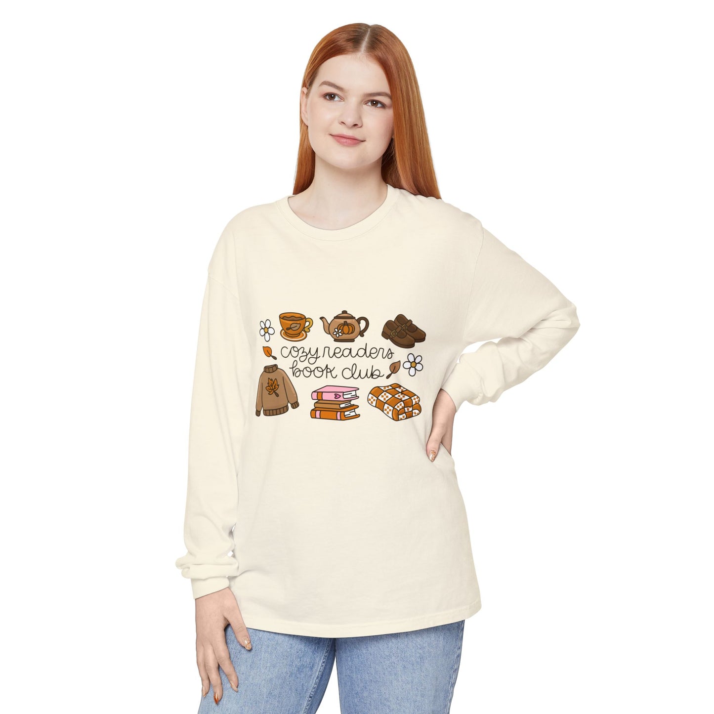 Cozy readers book club Comfort Colors Long Sleeve T-Shirt