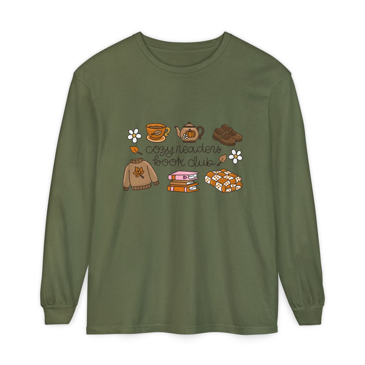 Cozy readers book club Comfort Colors Long Sleeve T-Shirt