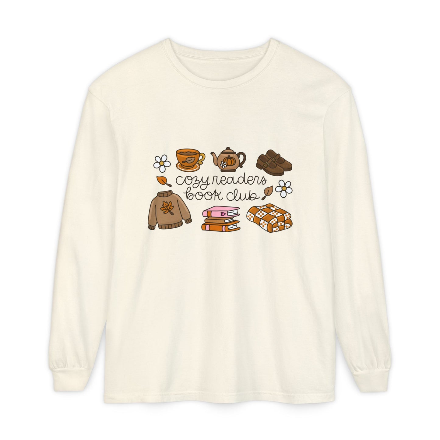 Cozy readers book club Comfort Colors Long Sleeve T-Shirt