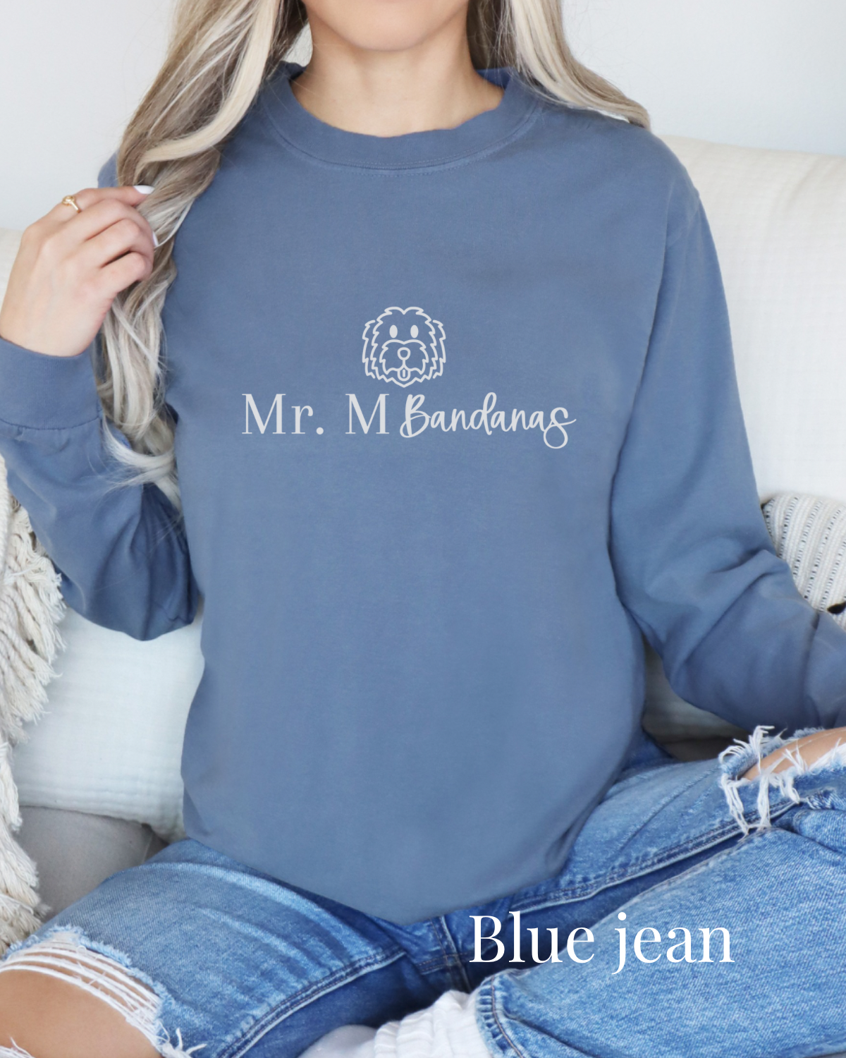 Mr. M Bandanas Comfort Colors Unisex Garment-dyed Long Sleeve T-Shirt