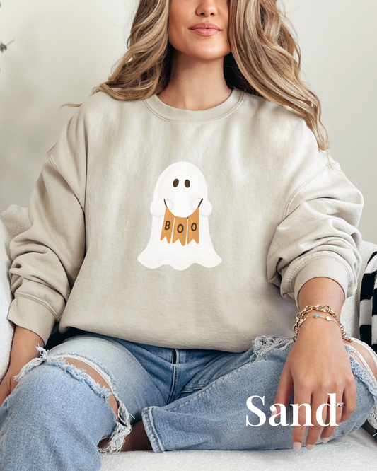 Too Cute to Spook- Gildan Midweight Softstyle Fleece Crewneck Sweatshirt