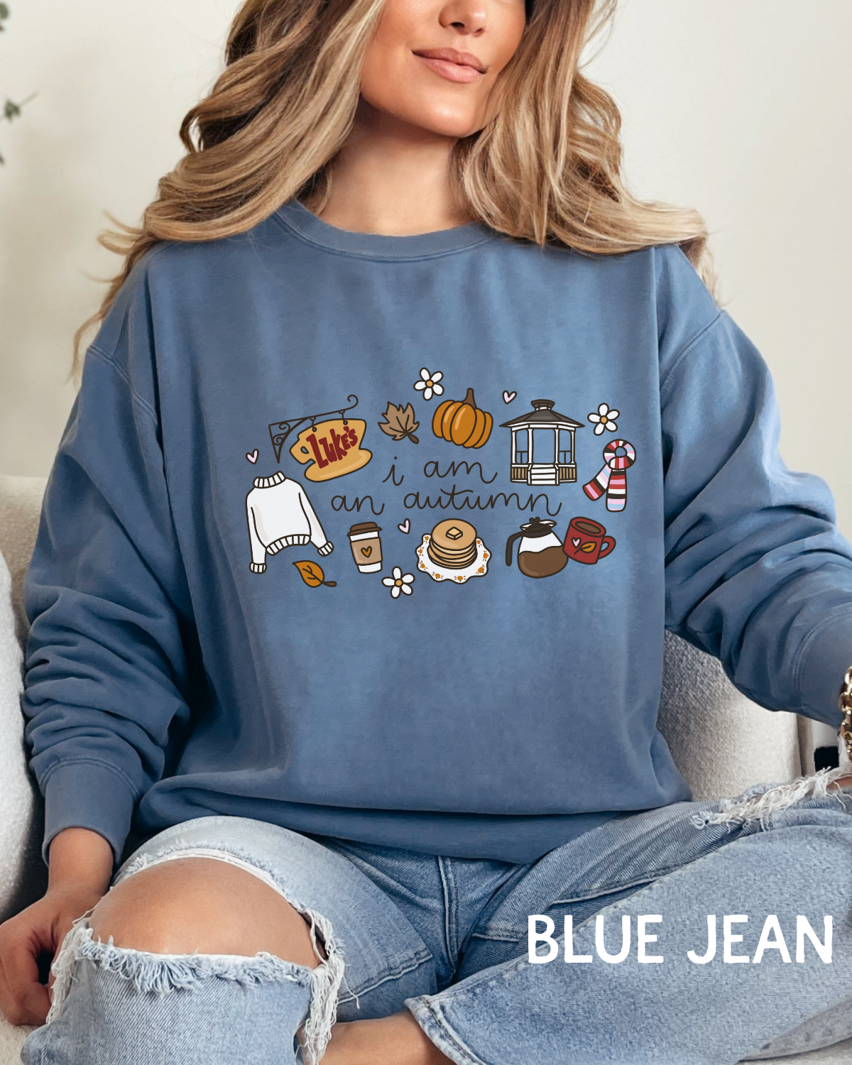 I am an Autumn Comfort Colors Lightweight Crewneck Sweatshirt