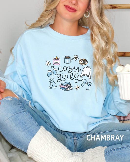 Cozy Girly Comfort Color Long Sleeve T-Shirt
