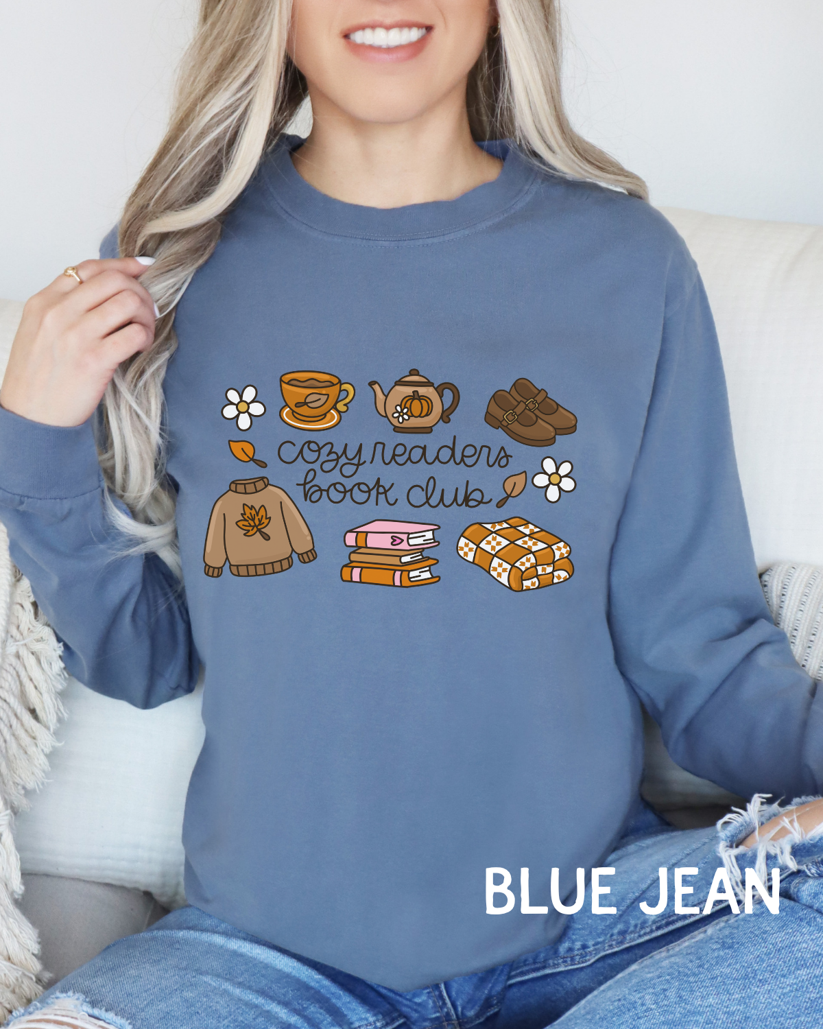 Cozy readers book club Comfort Colors Long Sleeve T-Shirt