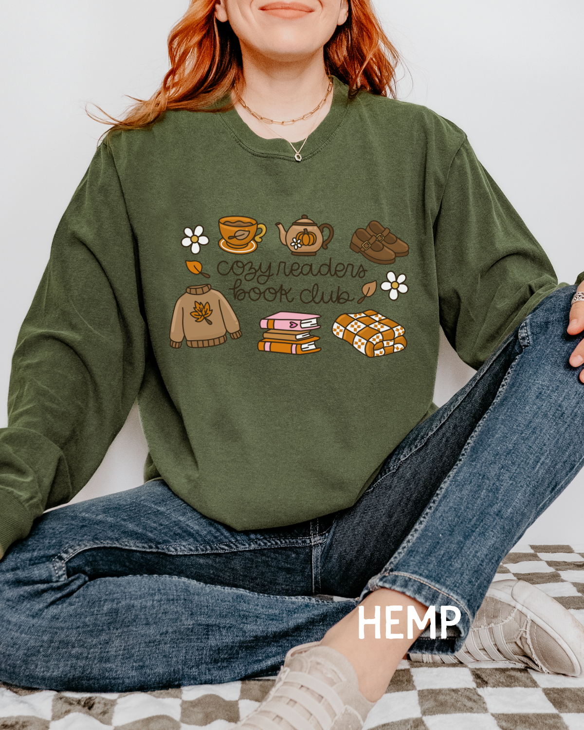 Cozy readers book club Comfort Colors Long Sleeve T-Shirt