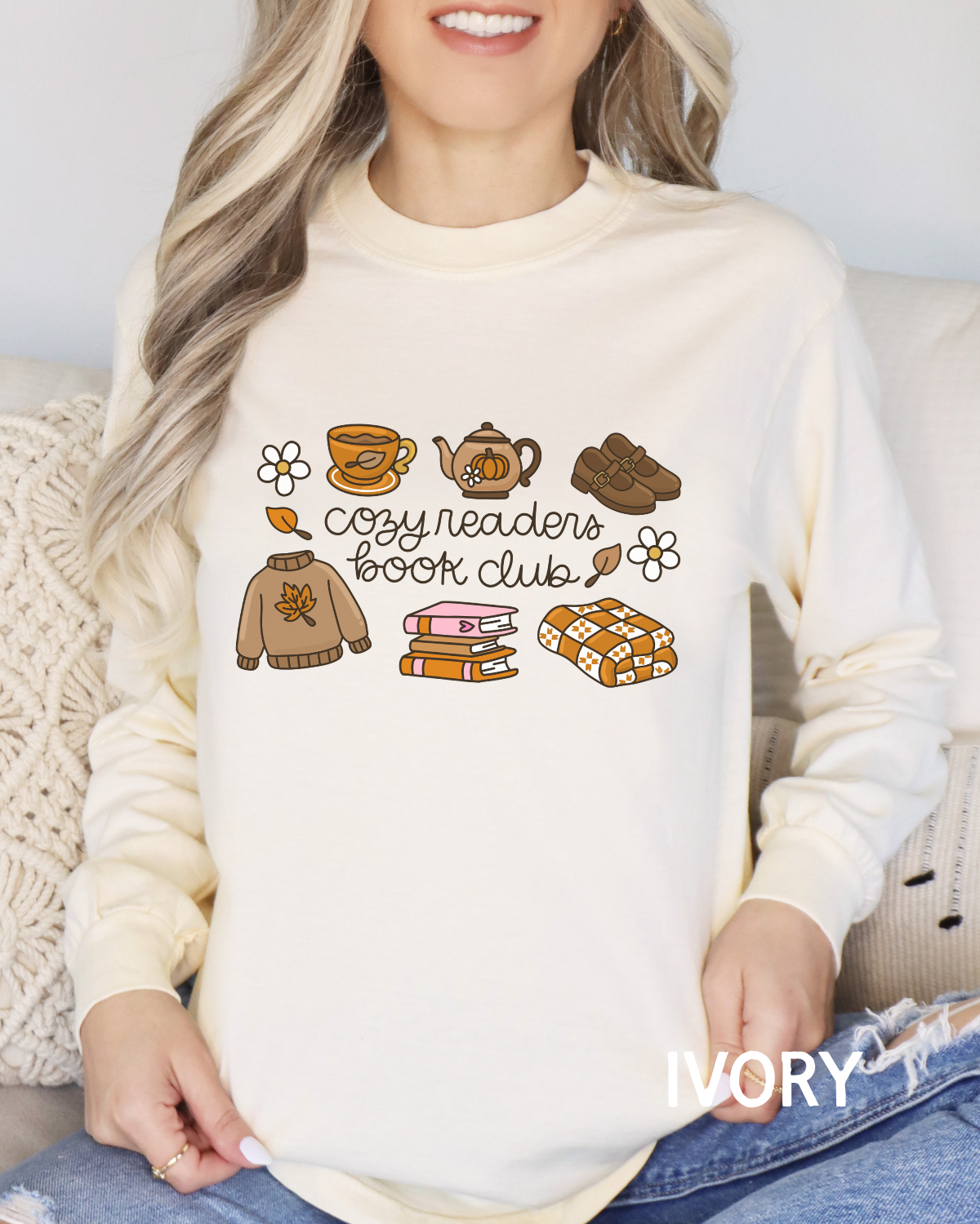 Cozy readers book club Comfort Colors Long Sleeve T-Shirt