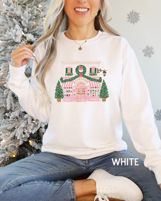 Pink Bookstore Comfort Colors Long Sleeve T-Shirt