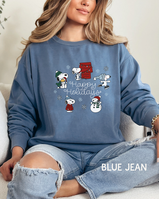 Christmas Snoopy Comfort Colors Long Sleeve T-Shirt